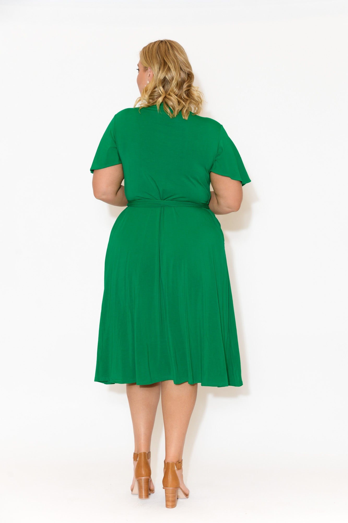 Avery Green Wrap Dress – Blue Bungalow